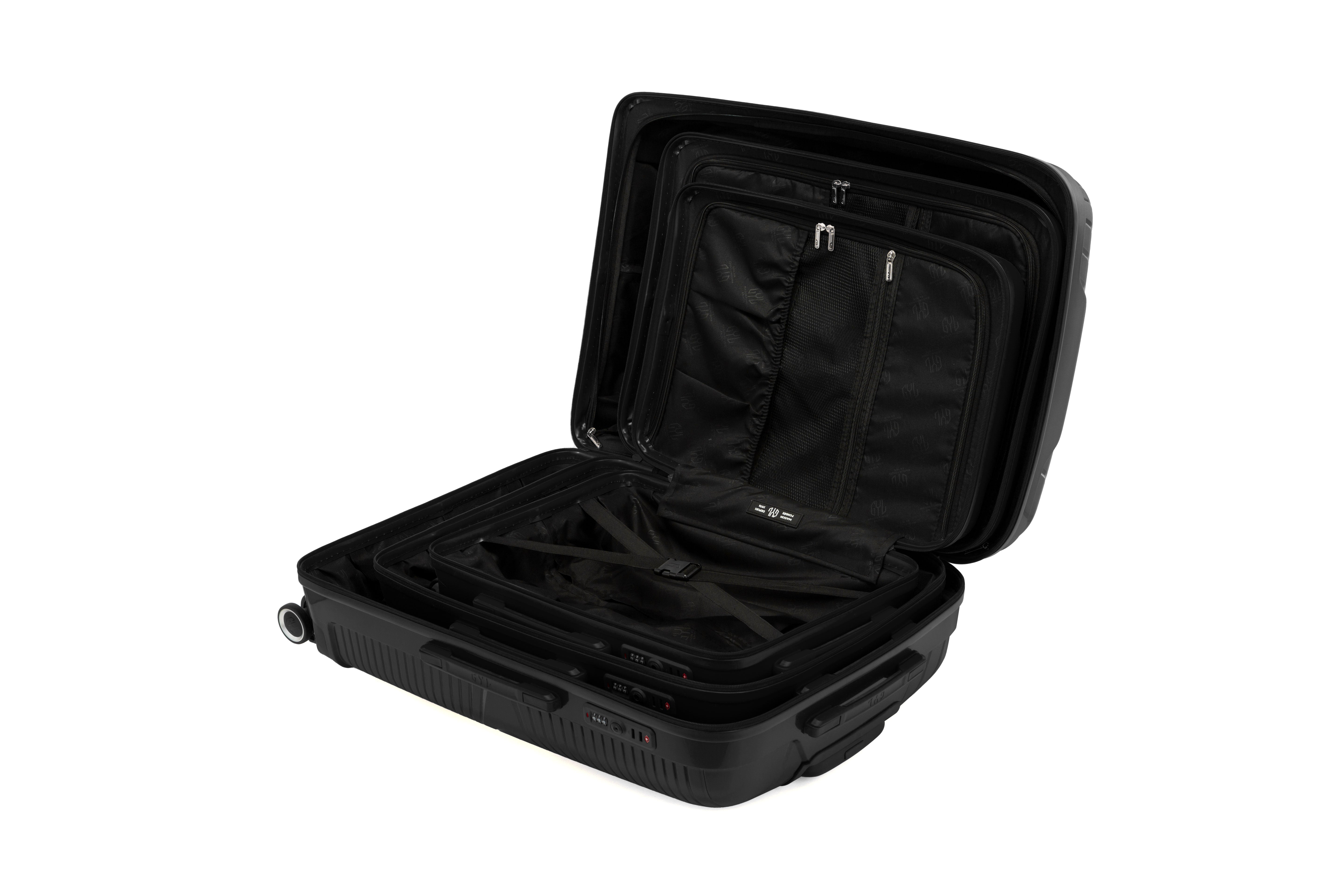 SET DE 3 VALISES RIGIDES Black PP5 (TAILLES S, M, L)
