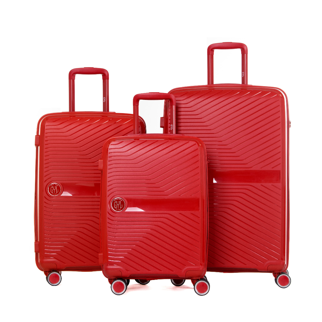 SET DE 3 VALISES DARK RED PP5