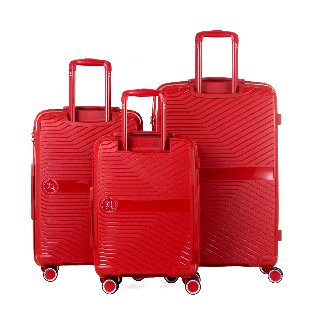 SET DE 3 VALISES DARK RED PP5