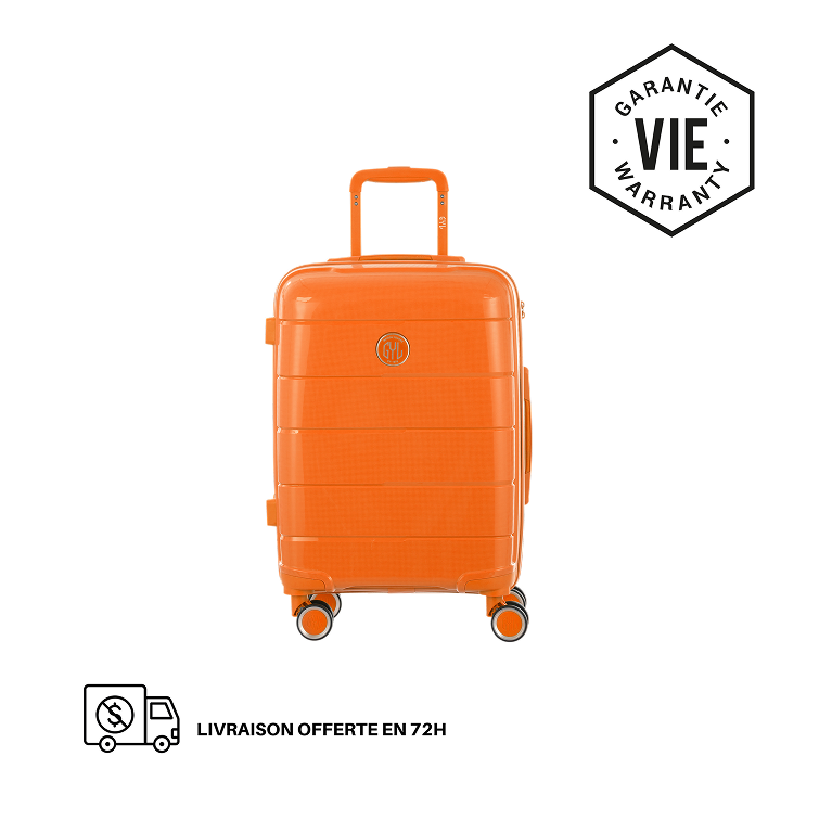 VALISE RIGIDE ORANGE CH3 WEEKEND (TAILLE S)