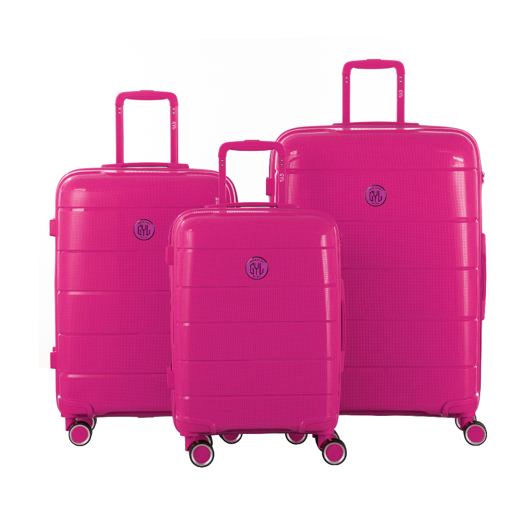 SET DE 3 VALISES FUCHSIA CH3