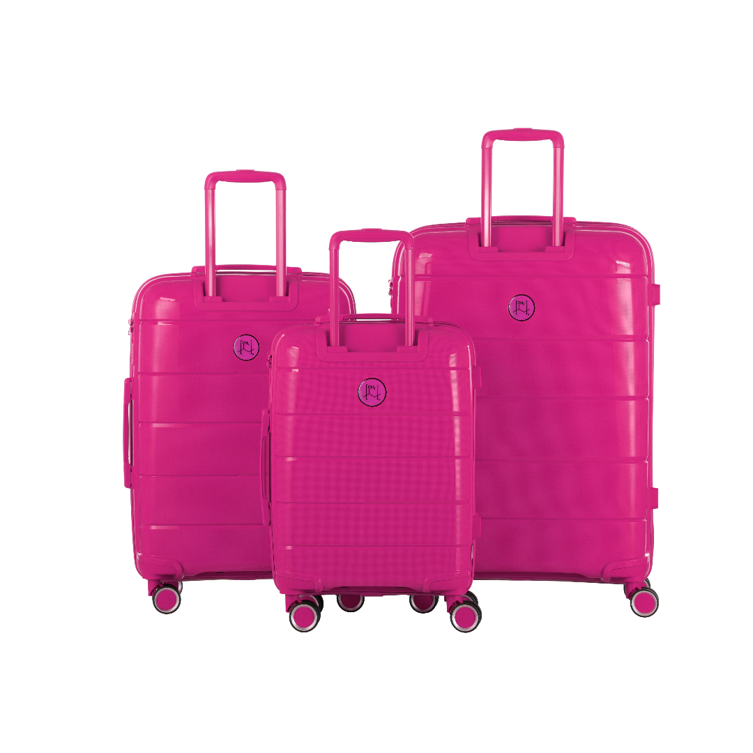 SET DE 3 VALISES FUCHSIA CH3