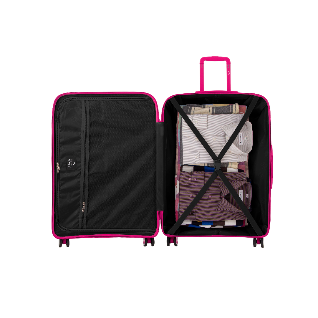 SET DE 3 VALISES FUCHSIA CH3
