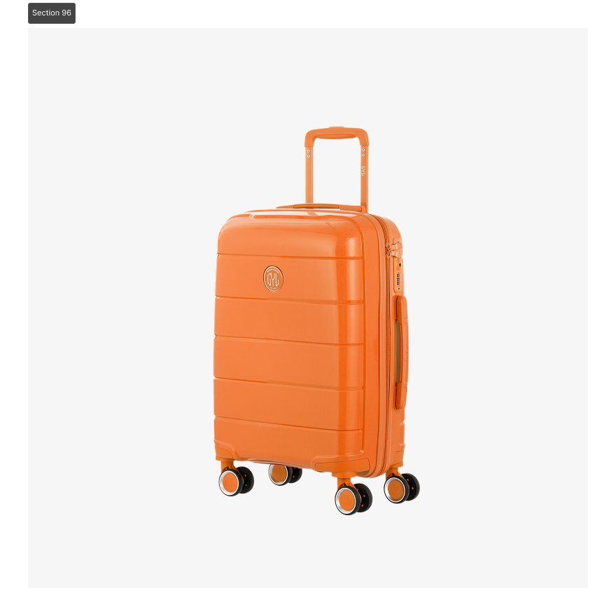 VALISE RIGIDE ORANGE CH3 WEEKEND (TAILLE S)