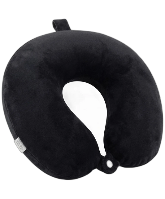 coussin nuque de voyage GYL noir mémoire de forme velours