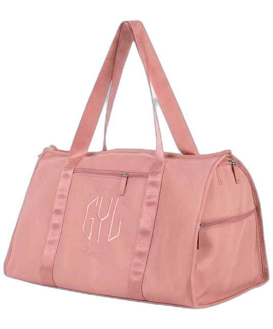 sac de voyage pliant or rose GYL vue trois quarts 55 cm