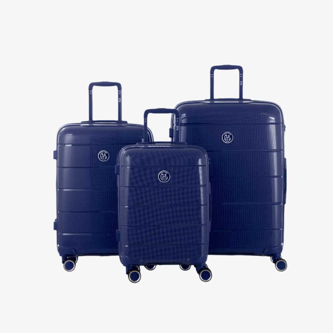 SET DE 3 VALISES RIGIDES Navy CH3 (TAILLES S, M, L)