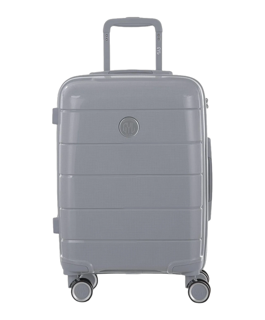 Valise cabine Citadine GYL argent vue de face avec logo
