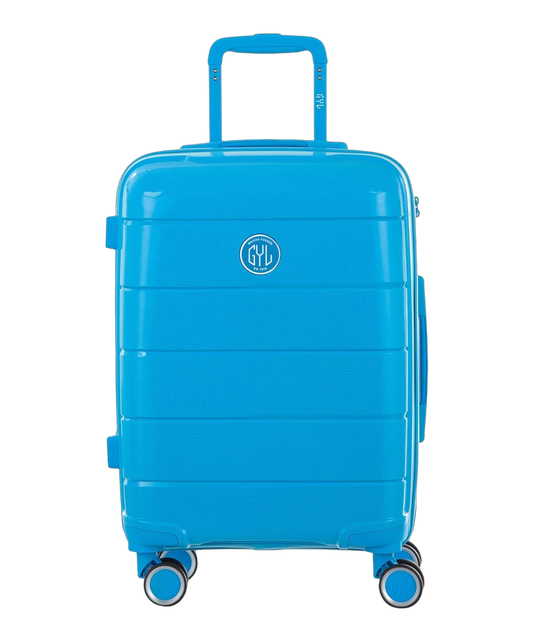 Valise cabine Citadine GYL bleu clair vue de face avec logo