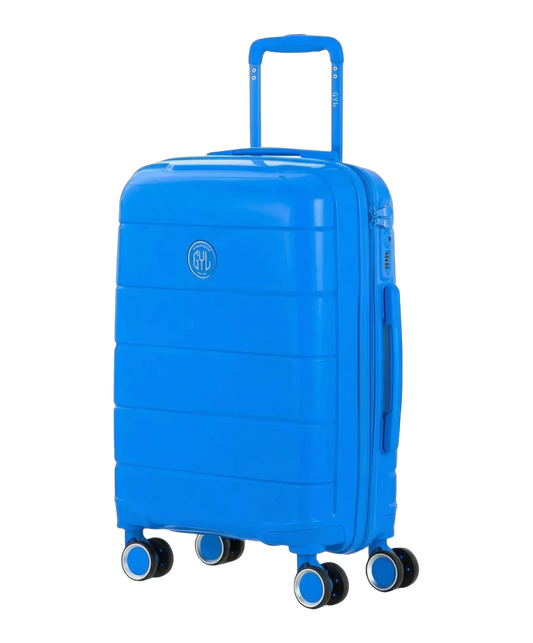Valise cabine Citadine GYL bleu vue trois quarts