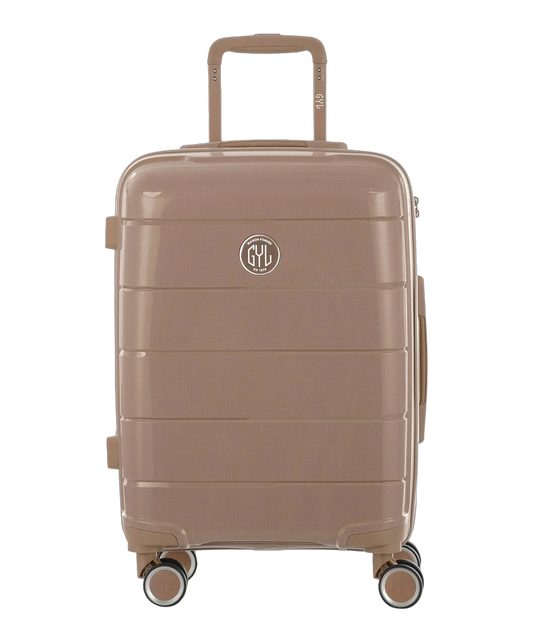 Valise cabine Citadine GYL champagne vue de face avec logo