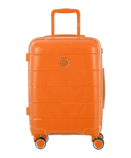 Valise cabine Citadine GYL orange vue de face avec logo