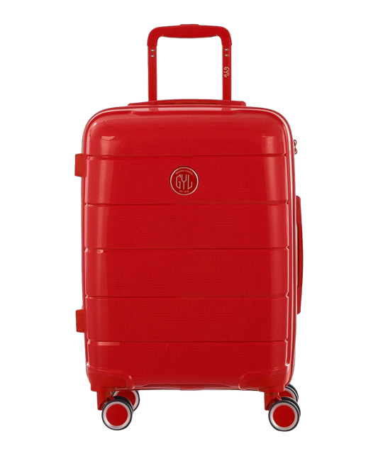 Valise cabine Citadine GYL rouge vue de face avec logo