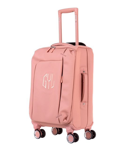 Valise Evasion GYL souple cabine 55 cm coloris rose-gold vue trois quarts avant