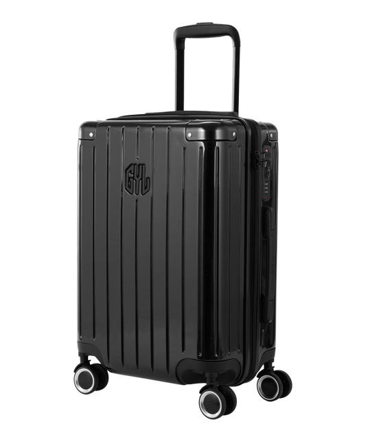 Valise Intemporelle en polycarbonate cabine 55 cm coloris noir vue trois quarts