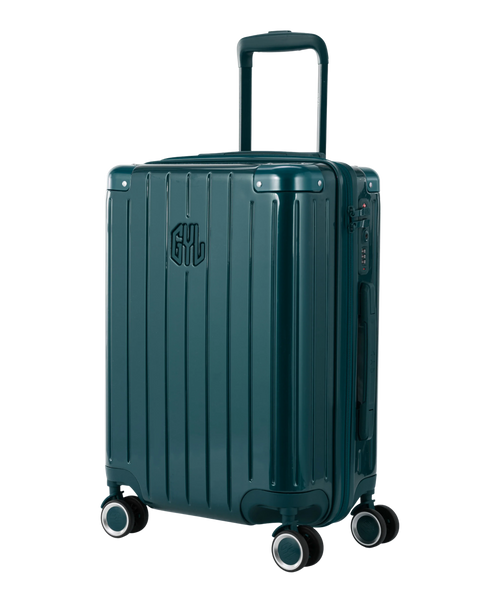 Valise Intemporelle en polycarbonate cabine 55 cm coloris vert sapin vue trois quarts