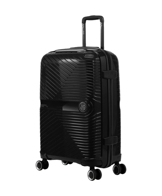 Valise cabine Signature GYL noir vue trois quarts