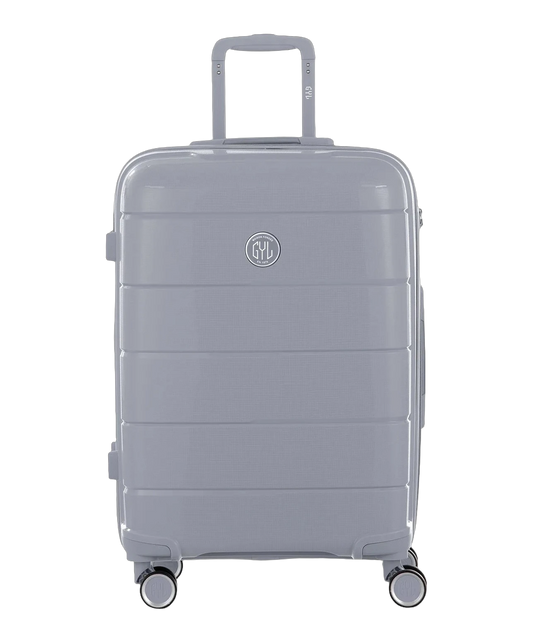 Valise moyenne Citadine GYL argent vue de face avec logo