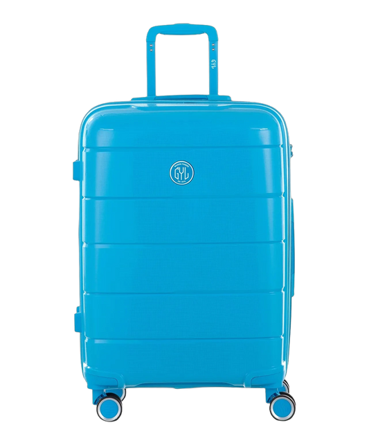 Valise moyenne Citadine GYL bleu clair vue de face avec logo