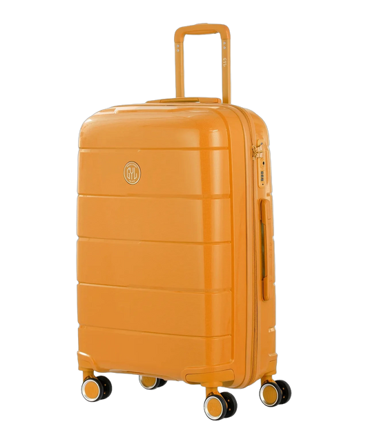 Valise moyenne Citadine GYL jaune fonce vue trois quarts