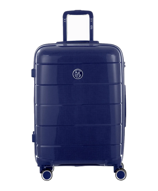 Valise moyenne Citadine GYL marine vue de face avec logo