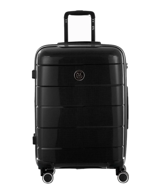 Valise moyenne Citadine GYL noir vue de face avec logo