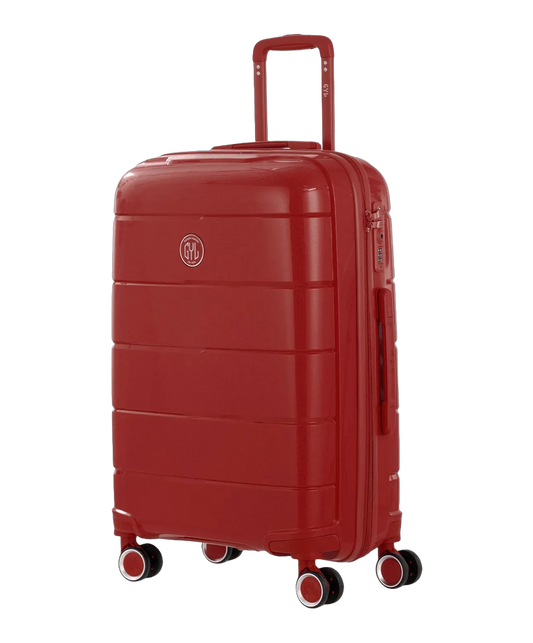 Valise moyenne Citadine GYL rouge fonce vue trois quarts