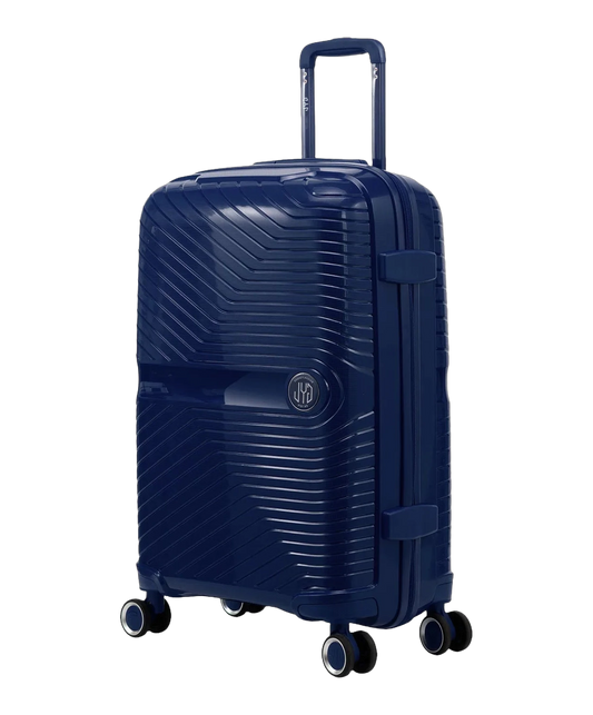 Valise moyenne Signature GYL marine vue trois quarts