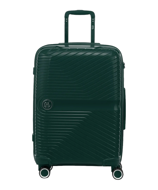 Valise moyenne Signature GYL sapin vue de face avec logo