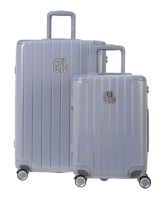 Set de 2 valises rigides Intemporelle argent cabine et semaine face avant GYL