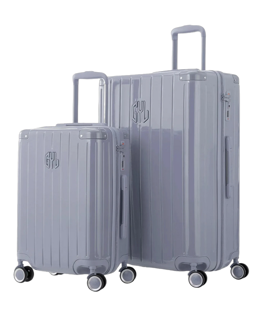 Set de 2 valises rigides Intemporelle argent vue trois quarts GYL