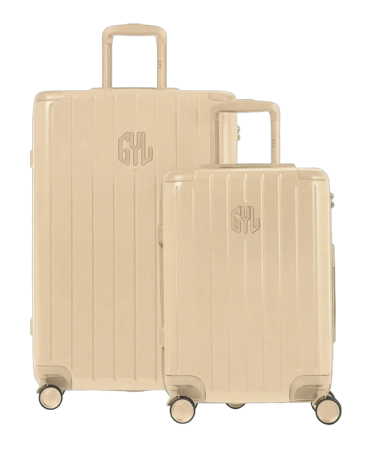 Set de 2 valises rigides Intemporelle champagne cabine et semaine face avant GYL