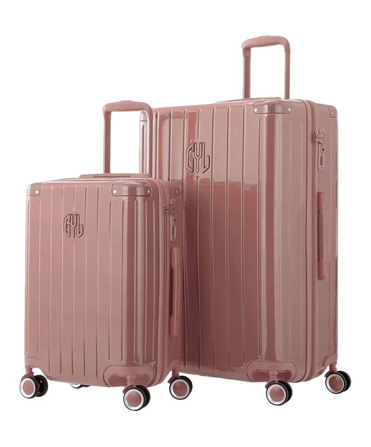 Set de 2 valises rigides Intemporelle rose gold vue trois quarts GYL