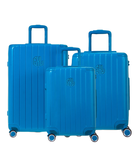 Set de 3 valises rigides Intemporelle menthe cabine semaine et soute face avant GYL