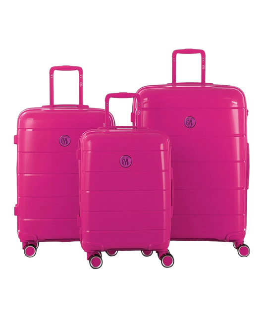 Set de 3 valises Citadine GYL fuchsia photo du set face avant