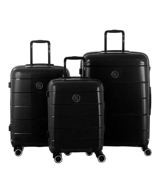 Set de 3 valises Citadine GYL noir photo du set face avant