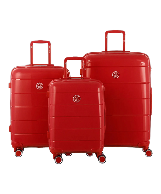 Set de 3 valises Citadine GYL rouge photo du set face avant