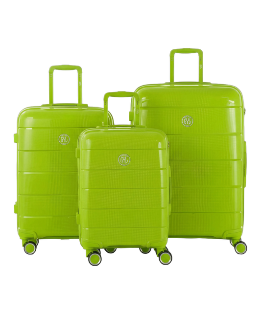 Set de 3 valises Citadine GYL vert pomme photo du set face avant