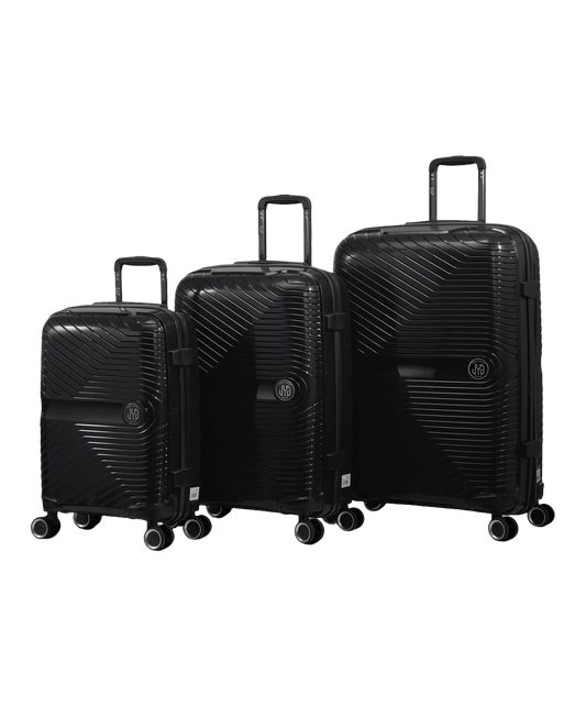 Set de 3 valises Signature GYL noir photo du set face avant