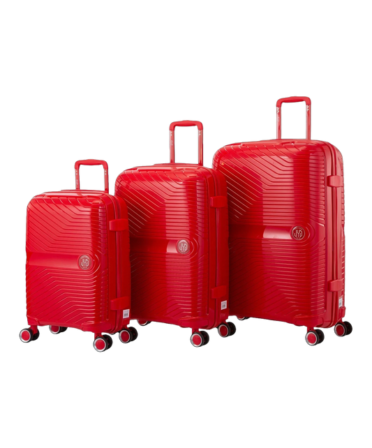 Set de 3 valises Signature GYL rouge photo du set face avant