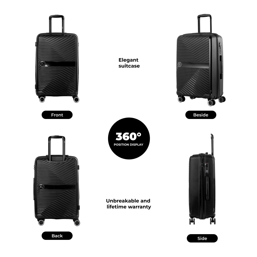 VALISE RIGIDE BLACK PP5 CABINE (TAILLE S)