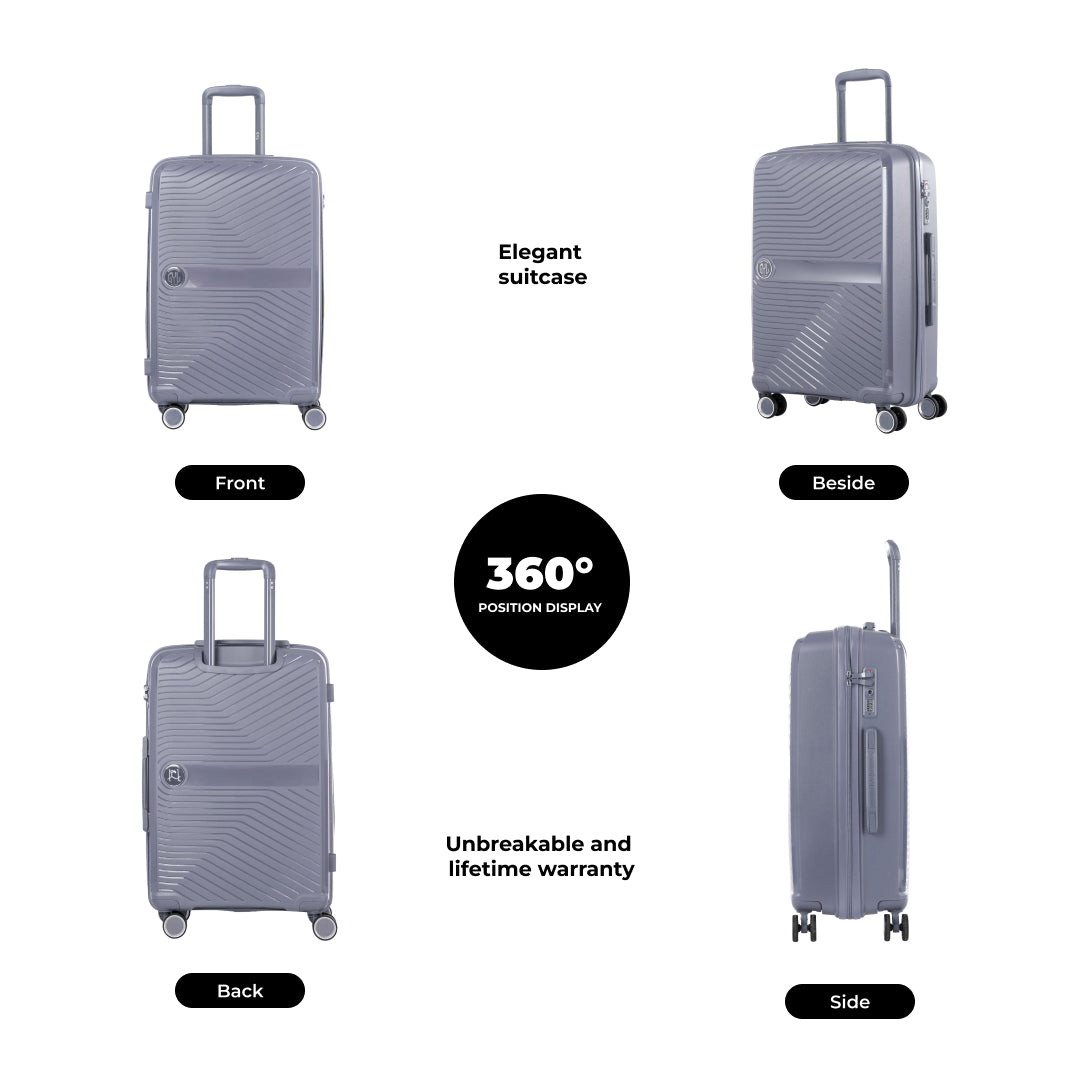 VALISE RIGIDE SILVER PP5 MOYENNE (TAILLE M)