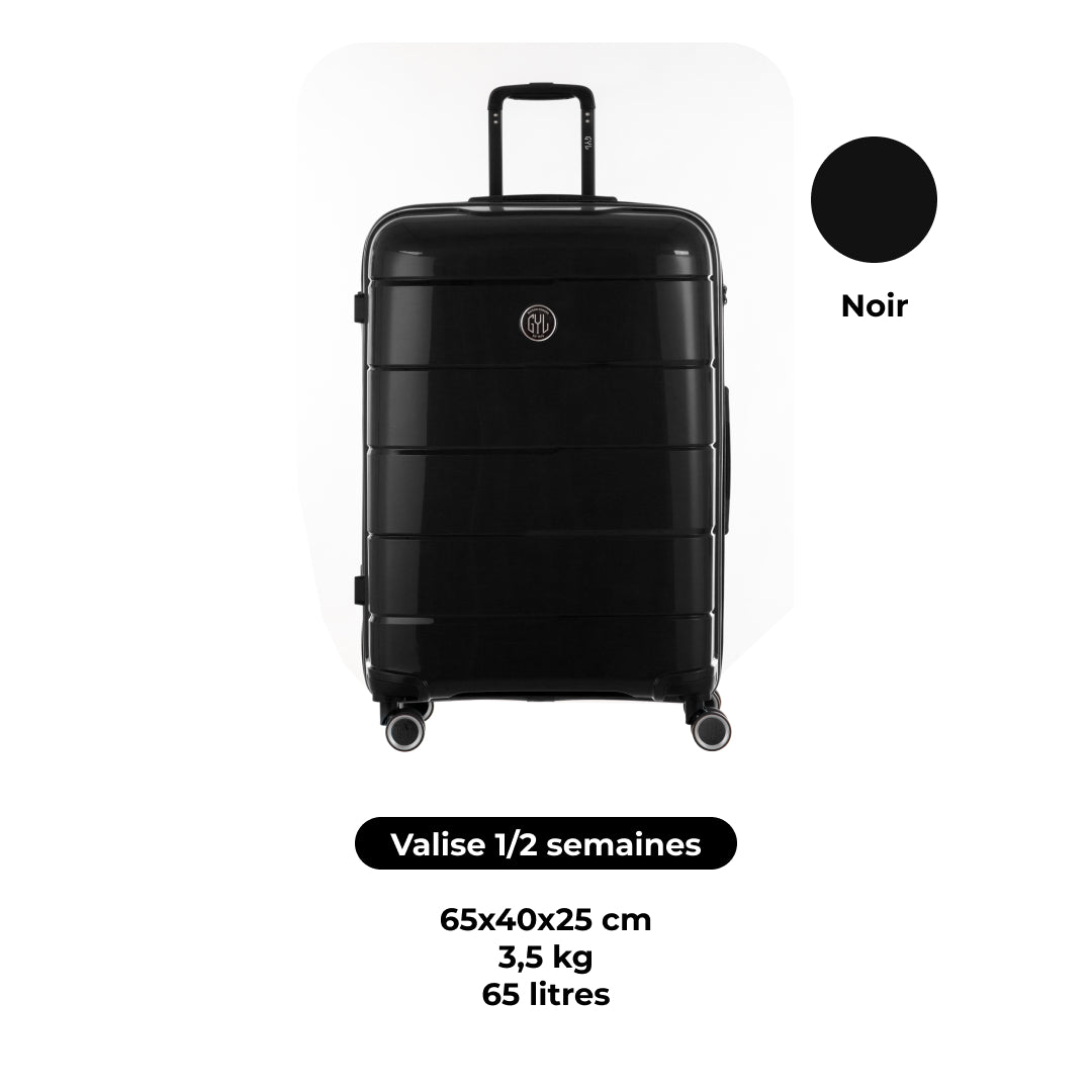 SET DE 3 VALISES RIGIDES Black CH3 (TAILLES S, M, L)