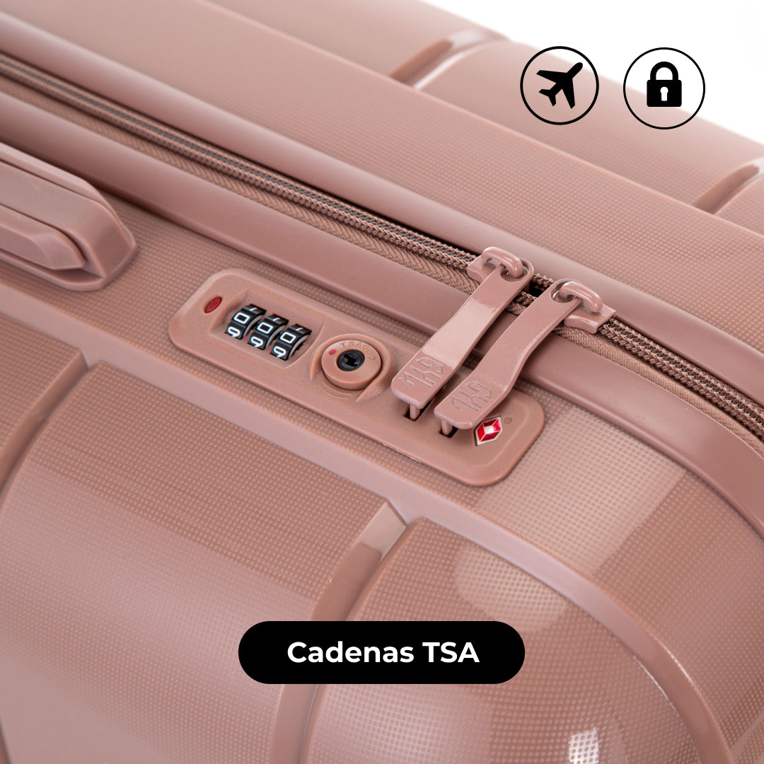 VALISE RIGIDE PINK GOLD CH3 GRANDE (TAILLE L)