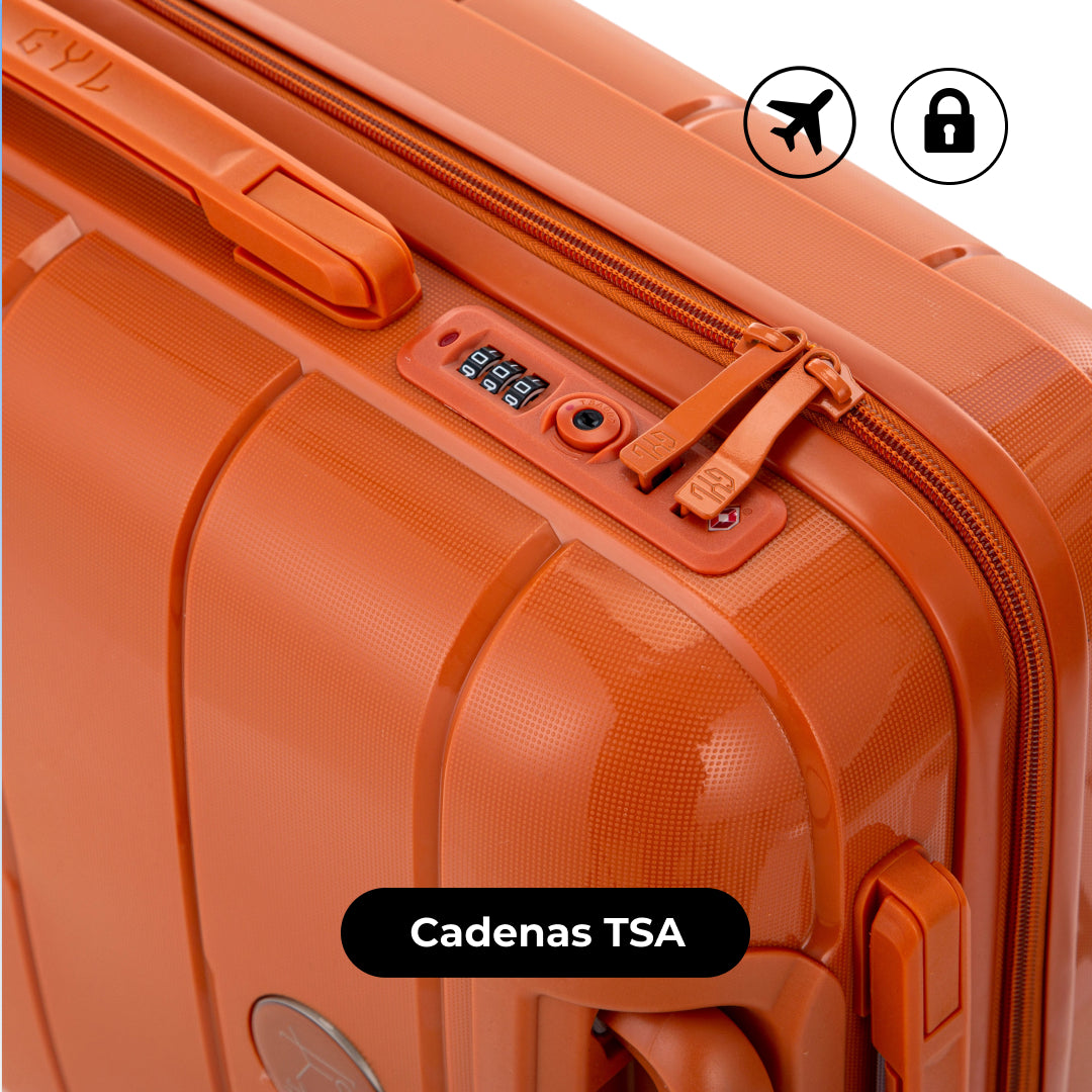 VALISE RIGIDE ORANGE CH3 CABINE (TAILLE S)