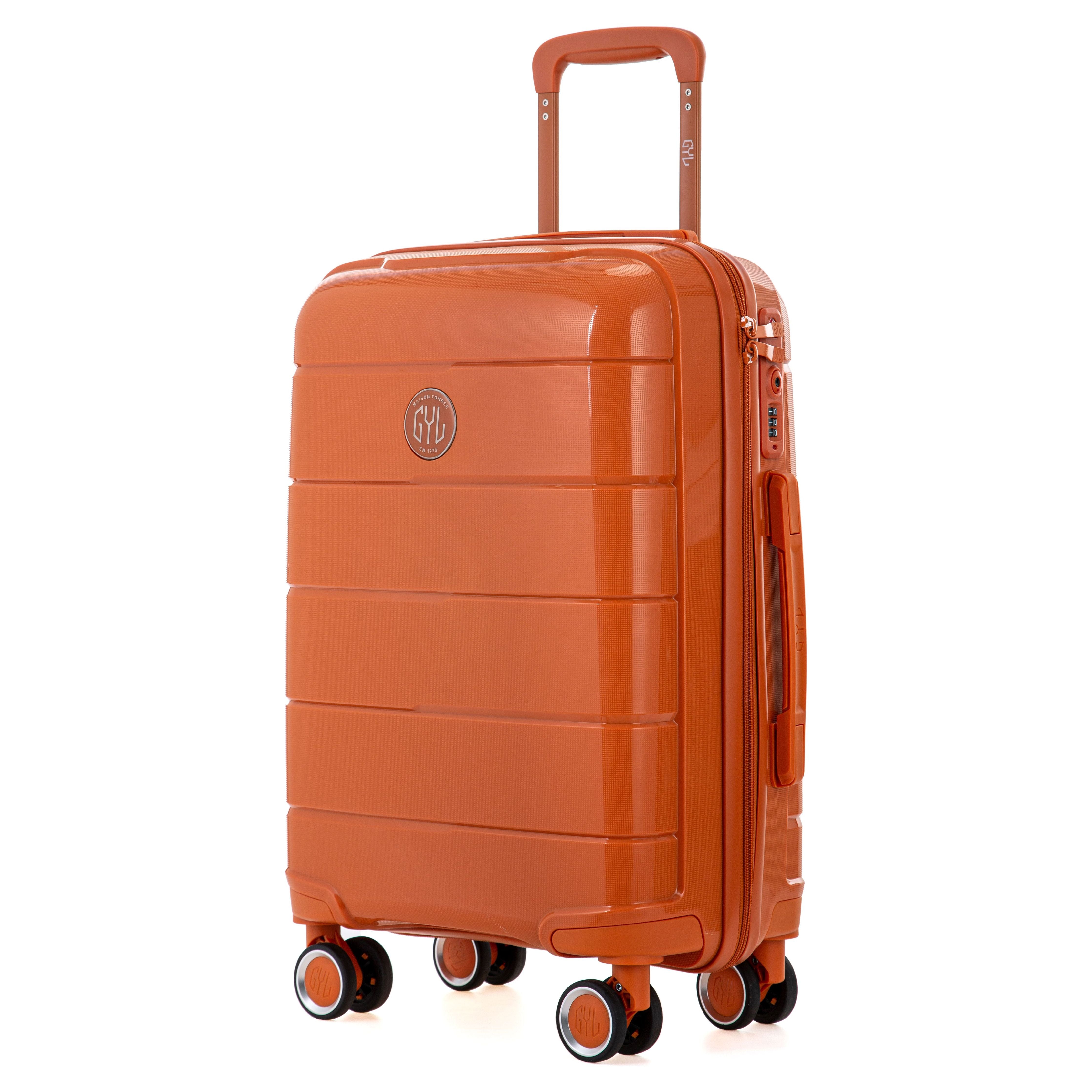 SET DE 3 VALISES RIGIDES Orange CH3 (TAILLES S, M, L)