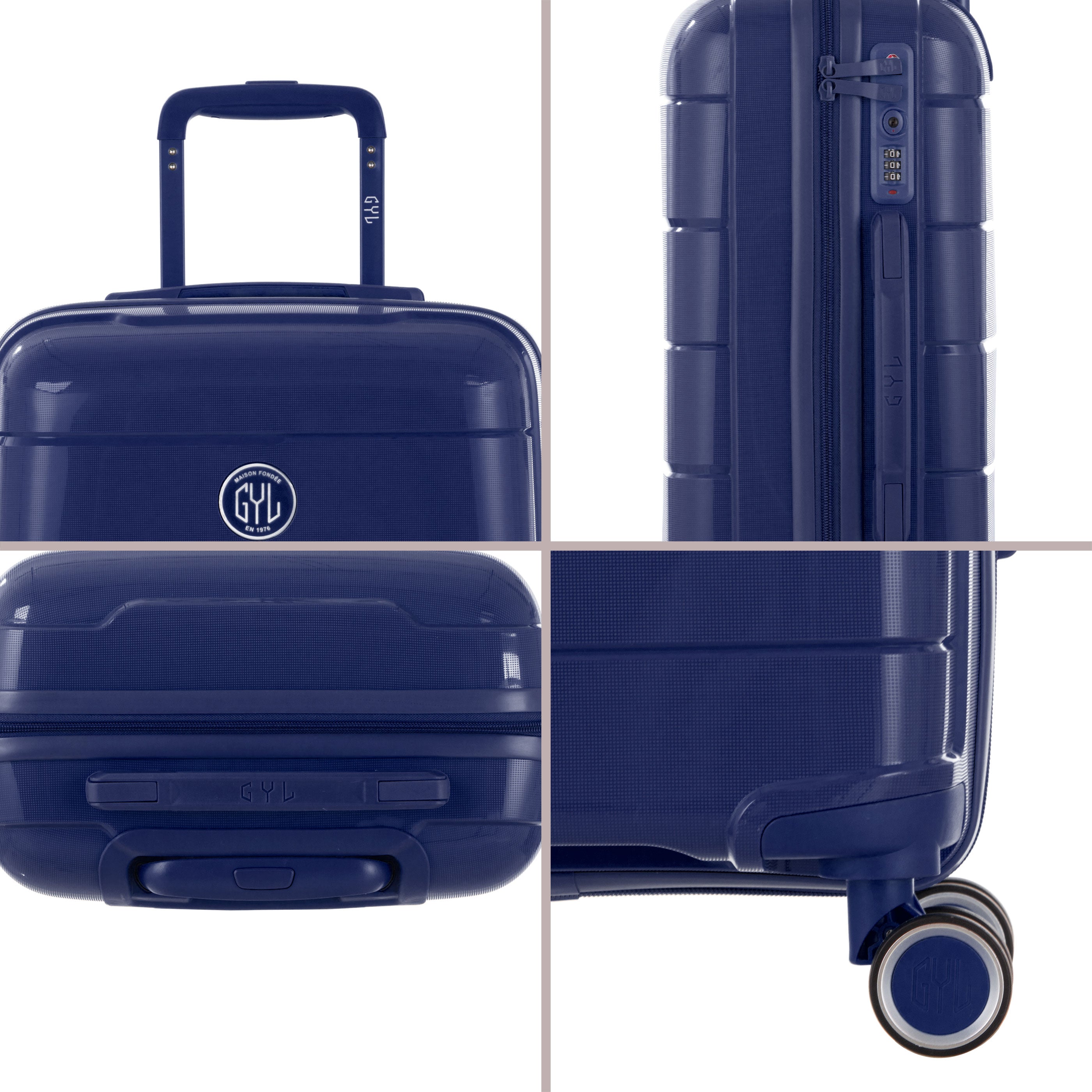 VALISE RIGIDE NAVY CH3 CABINE (TAILLE S)