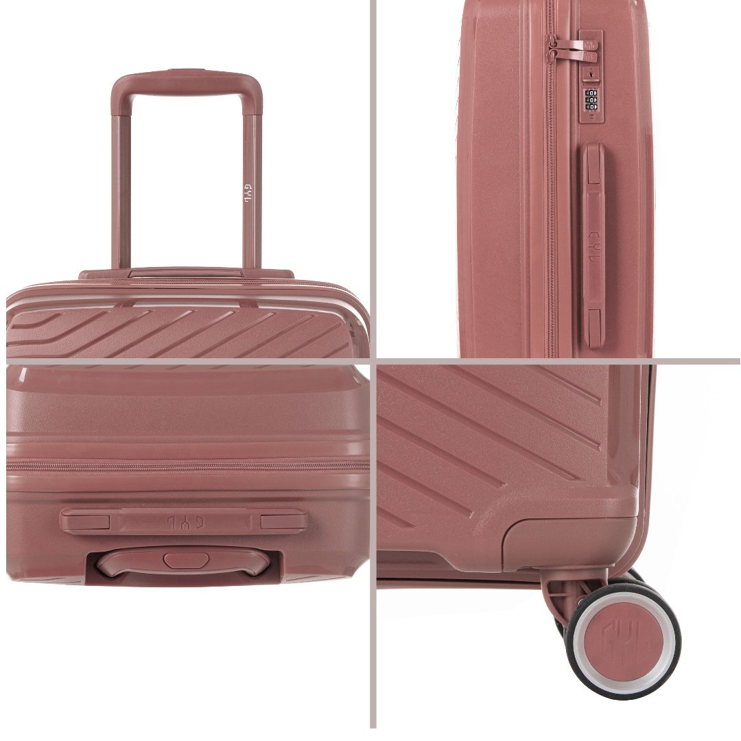 VALISE RIGIDE METAL CHAMPAGNE PP5 CABINE (TAILLE S)