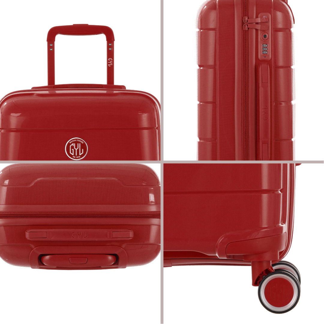 VALISE RIGIDE DARK RED CH3 CABINE (TAILLE S)