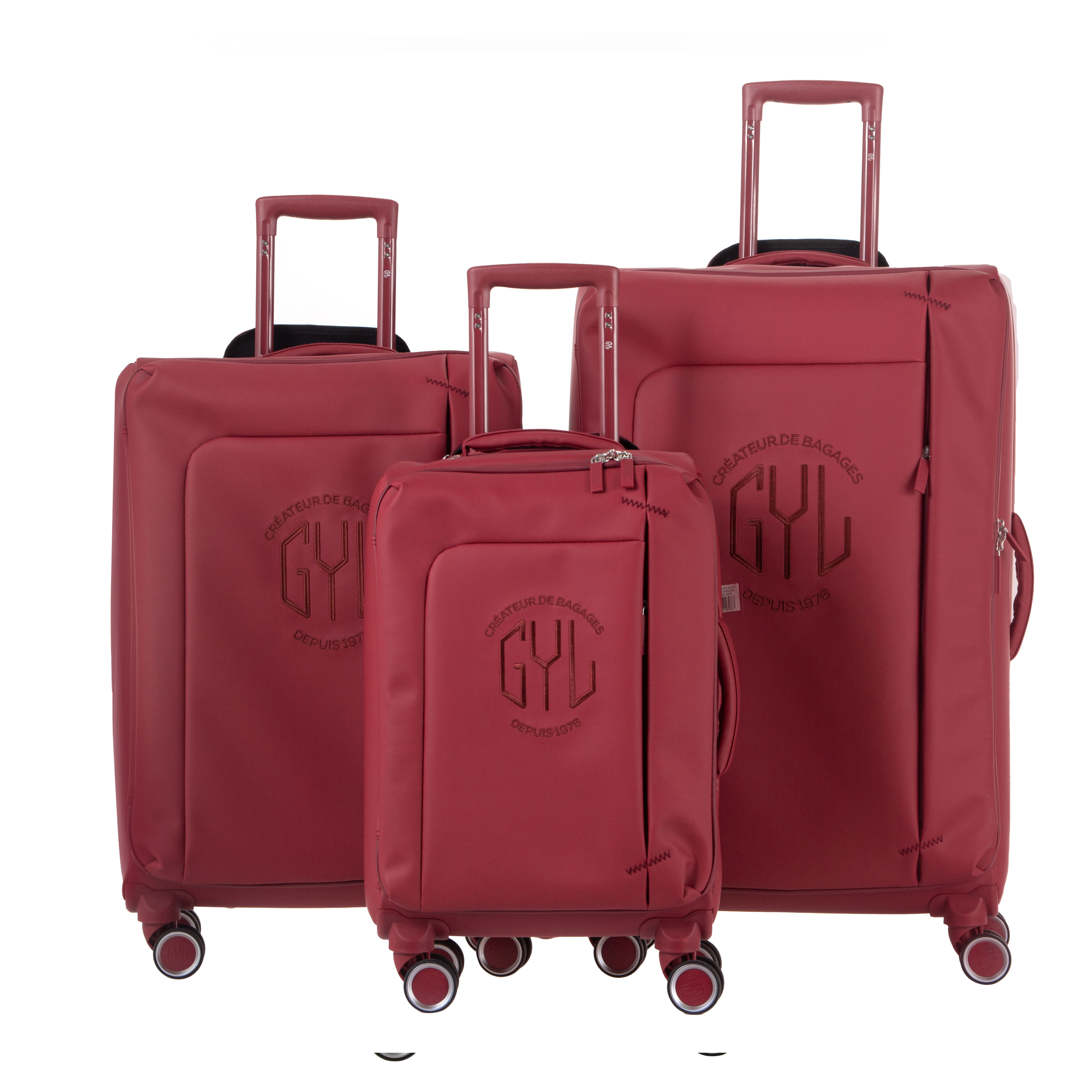 SET DE 3 VALISES SOUPLES DARK RED NAP (TAILLES S, M, L)